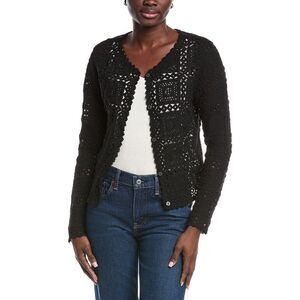 Anna Kay Womens  Nadalia Lace Cardigan, Black
